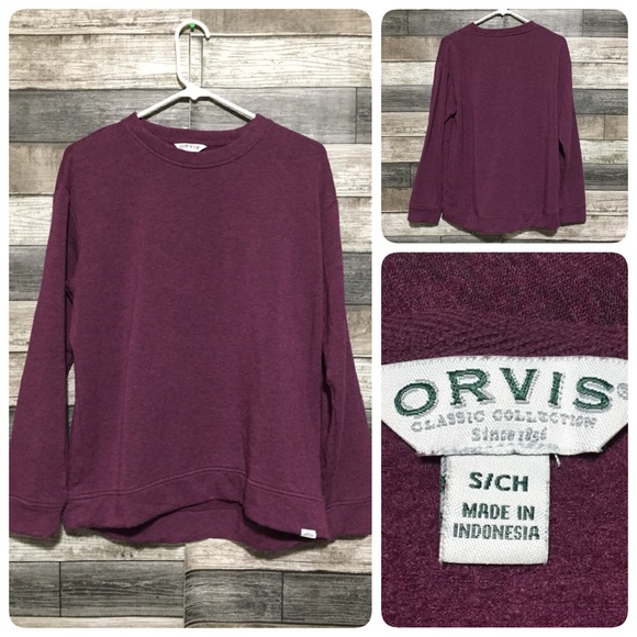Orvis Classic Collection Sweatshirt Women’s S Purple Pullover Soft Modal Blend - Picture 1 of 8